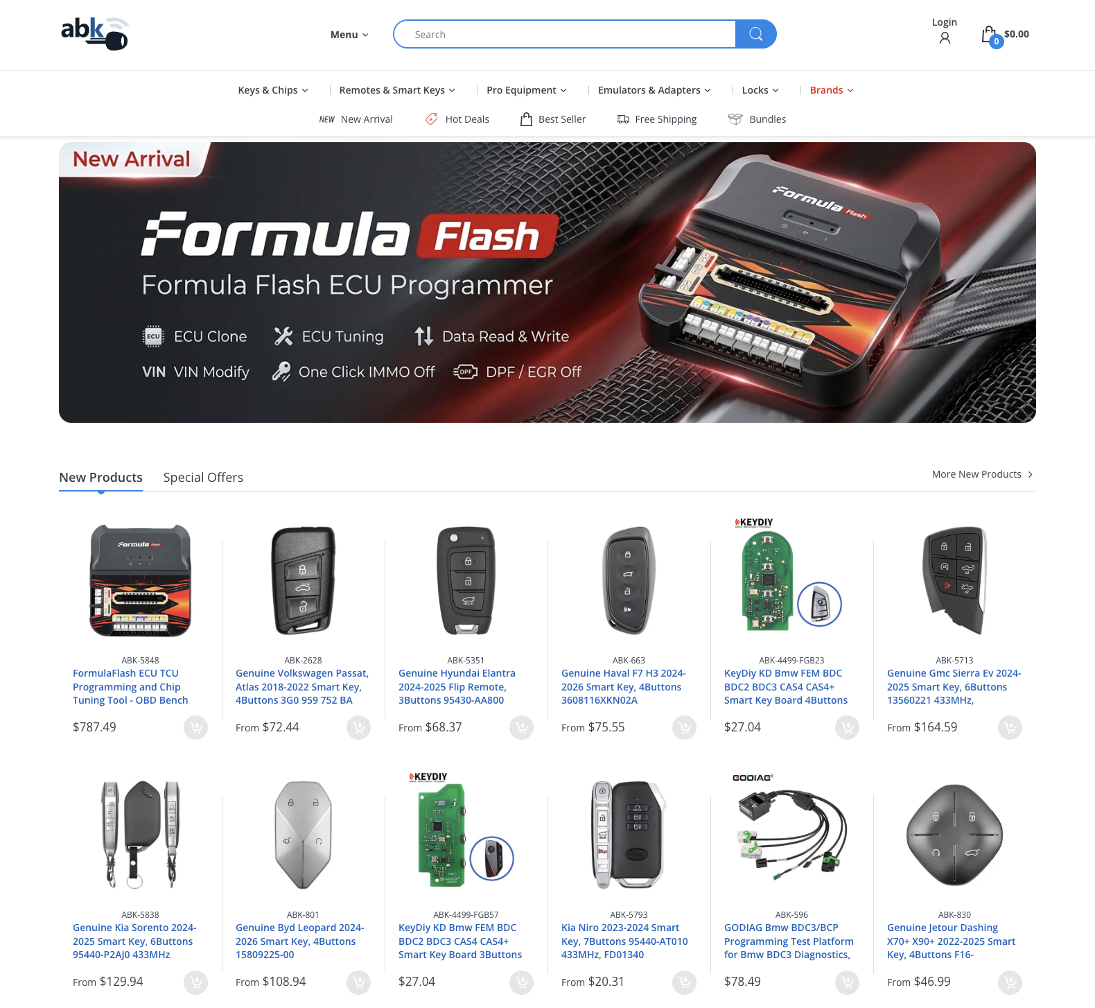 abkeys.com - Locksmith Supplier Shopify Store